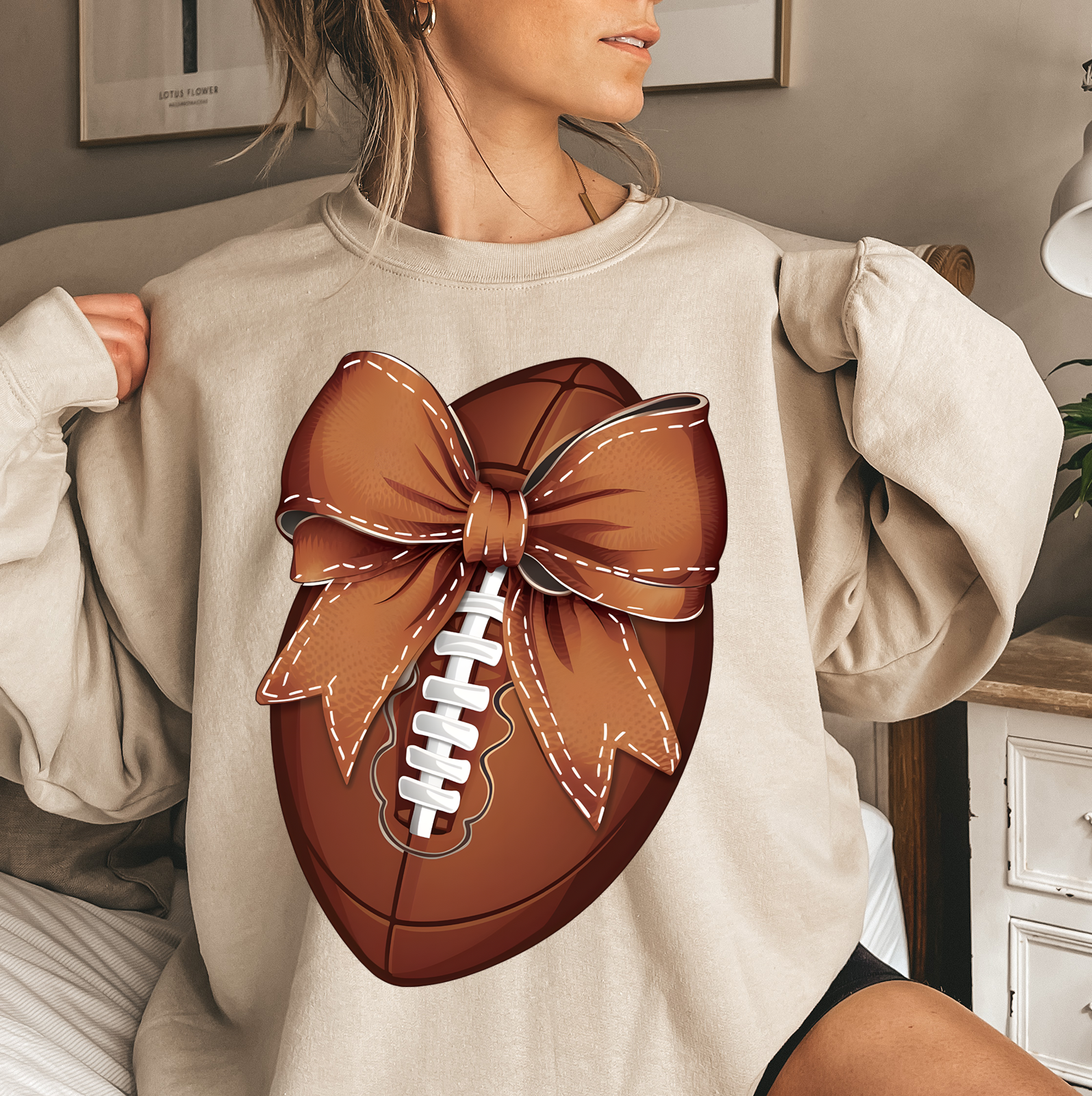 Coquette Football shirt Football Season Shirt Game Day Shirt Football mom sweatshirt Football Lover Gift American Football Shirt Sport Mom