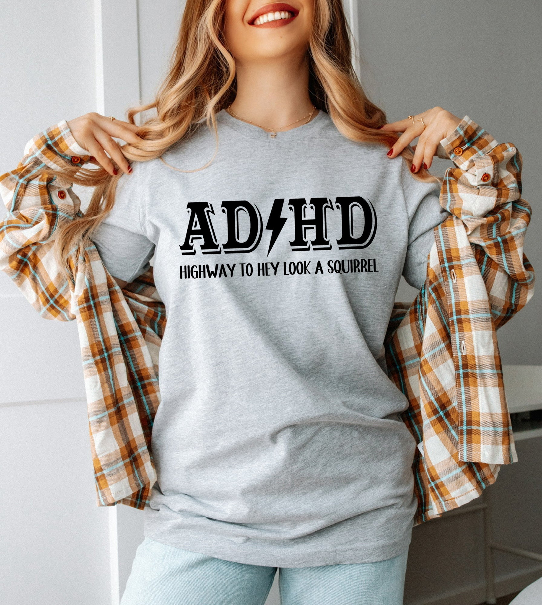 ADHD shirt highway to Hey look a squirrel adhd sweatshirt funny neurodivergent shirt Montal Health Shirt UNISEX
