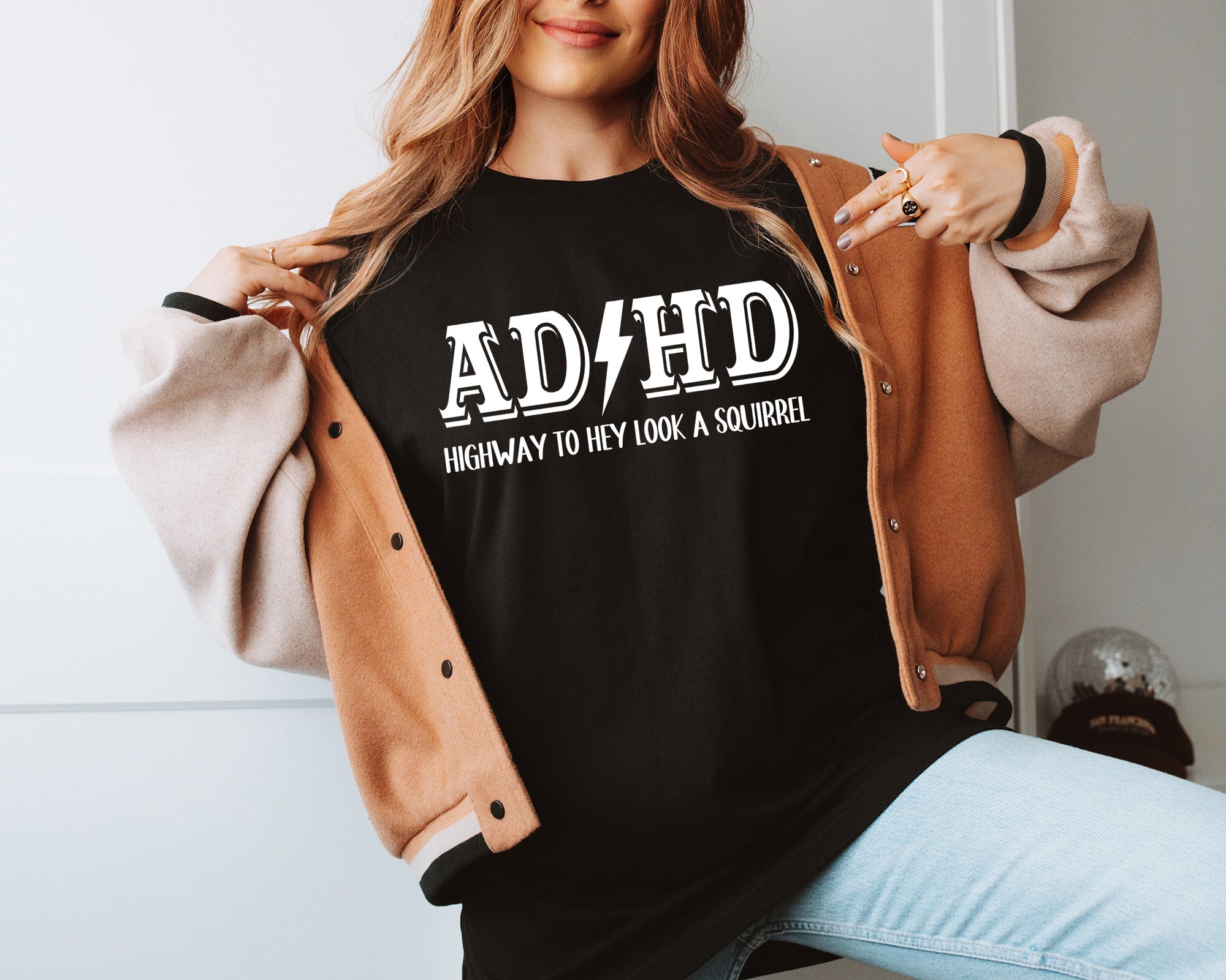 ADHD shirt highway to Hey look a squirrel adhd sweatshirt funny neurodivergent shirt Montal Health Shirt UNISEX