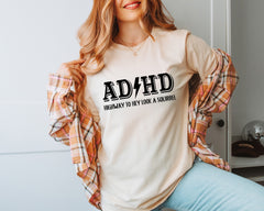 ADHD shirt highway to Hey look a squirrel adhd sweatshirt funny neurodivergent shirt Montal Health Shirt UNISEX